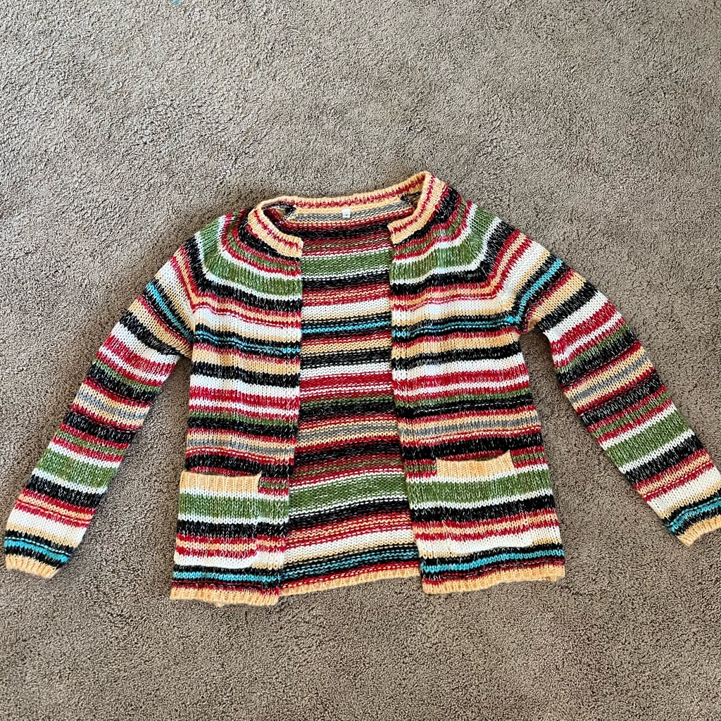 Multi-Colored Sweater Jacket